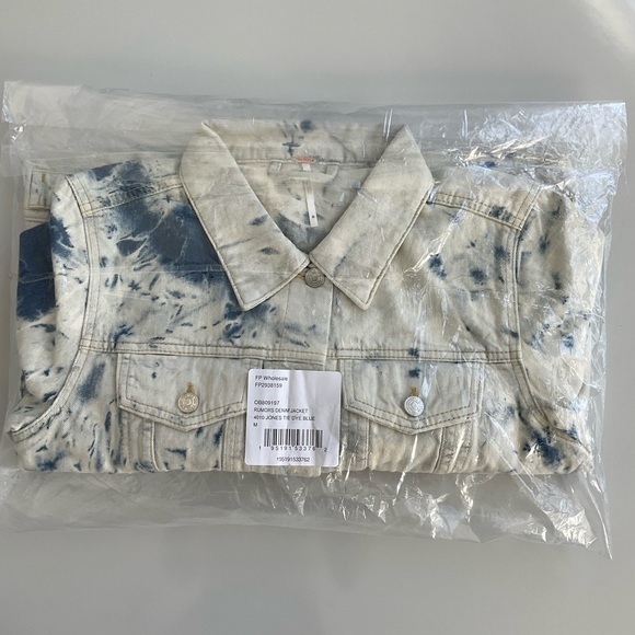 Free People, tie-dye jean jacket - Picture 13 of 14